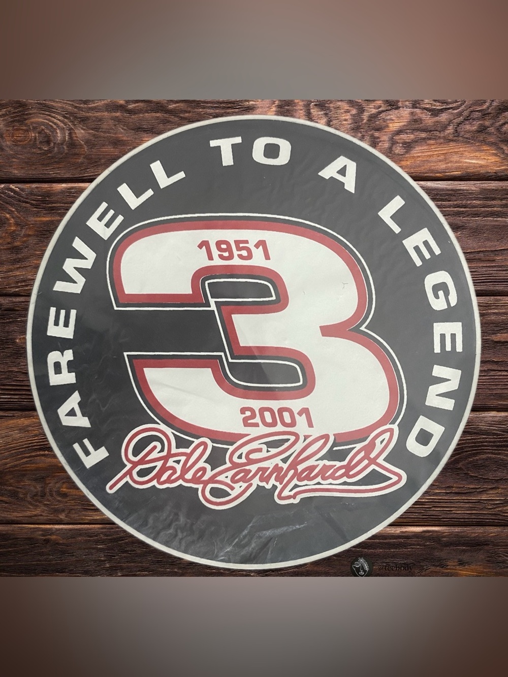 Vtg Dale Earnhardt #3 Farewell To A Legend Decal Sticker 2001 NWT 5"